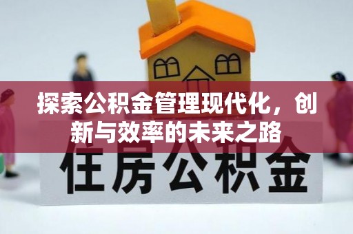 白山探索公积金管理现代化，创新与效率的未来之路