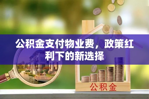 白山公积金支付物业费，政策红利下的新选择