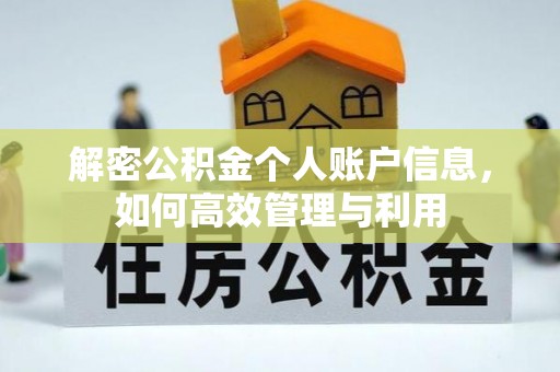 白山解密公积金个人账户信息，如何高效管理与利用