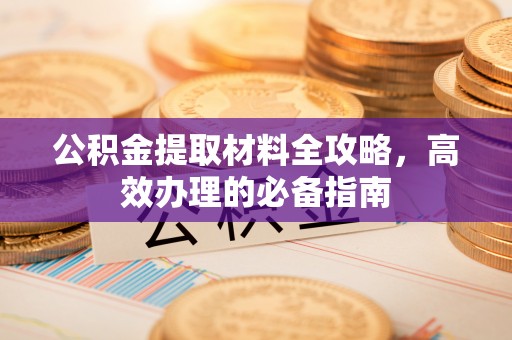 白山公积金提取材料全攻略，高效办理的必备指南