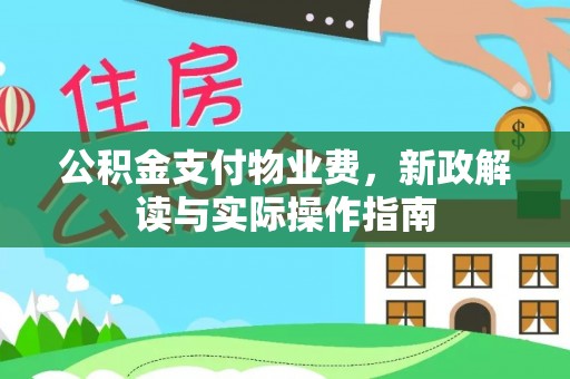 白山公积金支付物业费，新政解读与实际操作指南